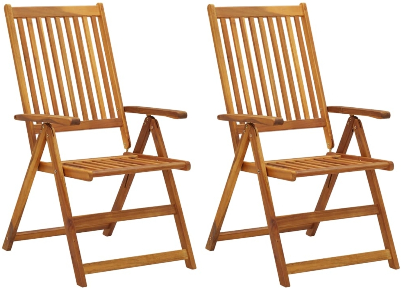 vidaXL Garten-Liegestühle 2 Stk. mit Kissen Akazie Massivholz 3064073 Bild 1