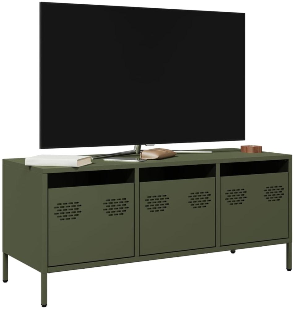 vidaXL TV-Schrank Olivgrün 101,5x39x43,5 cm Kaltgewalzter Stahl 851230 Bild 1