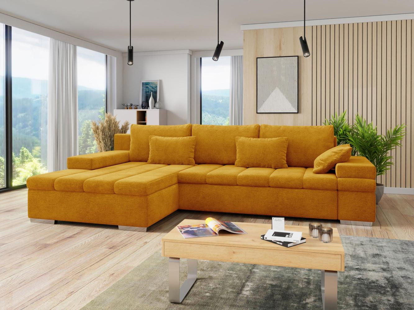 Ecksofa Bangkok mit Bettkasten und Schlaffunktion (Farbe: Wave 05, Seite: Links) Bild 1