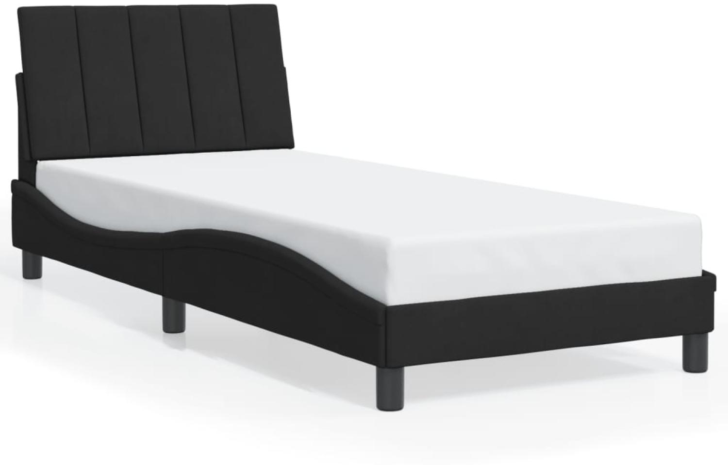 vidaXL Bettgestell ohne Matratze "Hanko" Schwarz 80x200 cm Samt 3207815 Bild 1