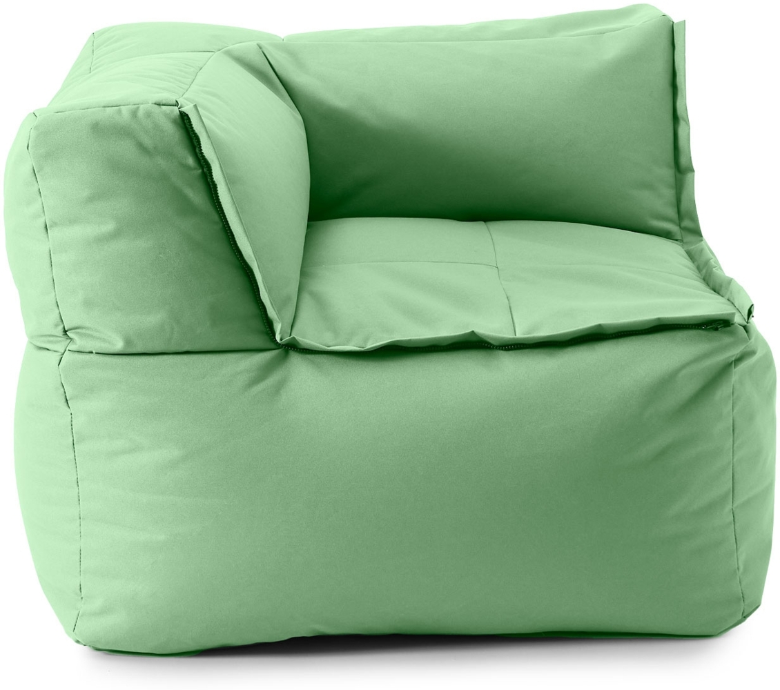 Lumaland Sitzsack-Sofa, Polyester, Pastell Grün, Eckteil (81x81x70 cm) Bild 1