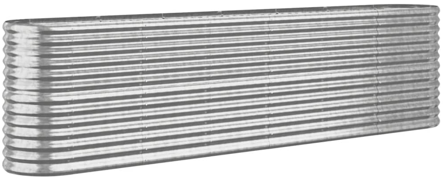 vidaXL Hochbeet Verzinkter Stahl 260x40x68 cm Silbern 318907 Bild 1