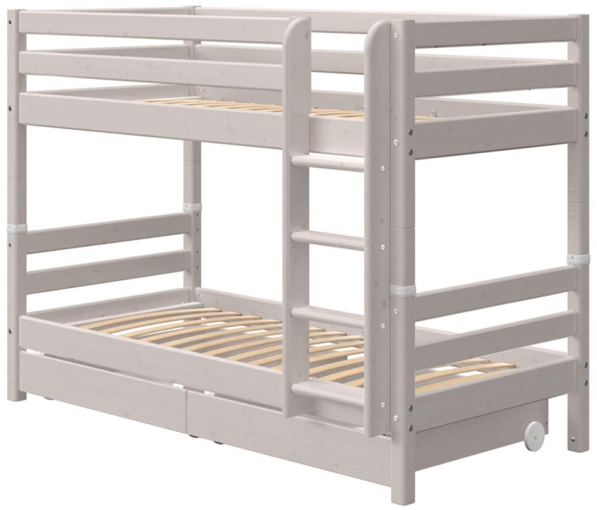 FLEXA Classic Etagenbett mit 2 Schubladen Grau lasiert 90x200 cm Bild 1