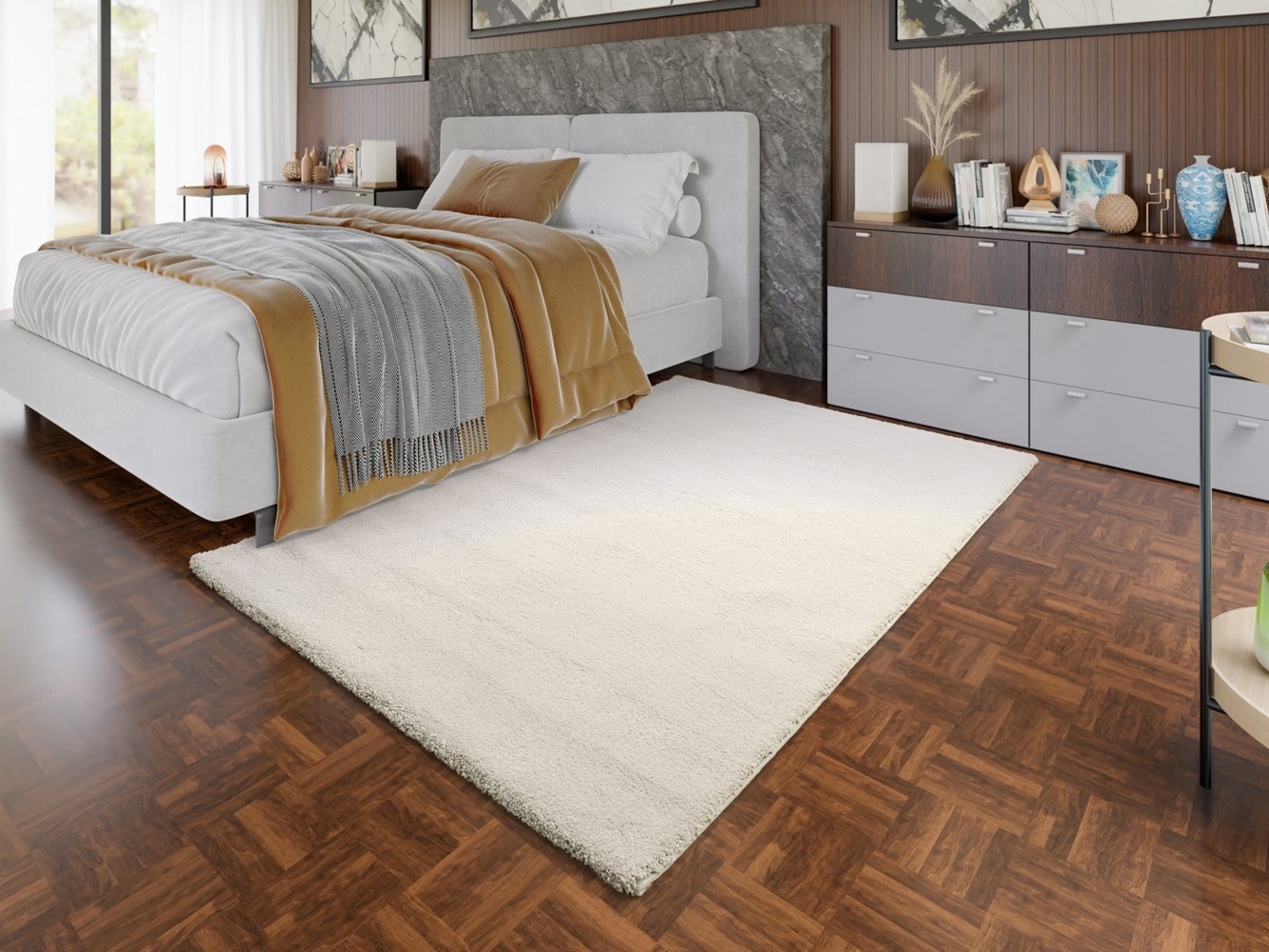 OCI DIE TEPPICHMARKE Teppich NEW VILLA MELANGE, auch als Läufer, rechteckig, Höhe: 20 mm, dicht maschinell gewebt, strapazierfähig, uni, alle Wohnräume Bild 1
