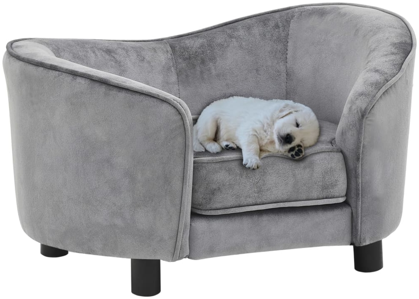 vidaXL Hundesofa Grau 69x49x40 cm Plüsch 170941 Bild 1