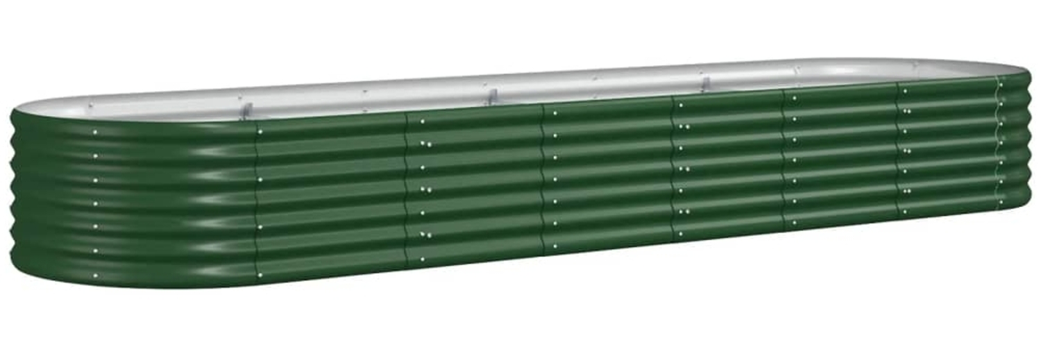 vidaXL Hochbeet Verzinkter Stahl 296x80x36 cm Grün 318923 Bild 1
