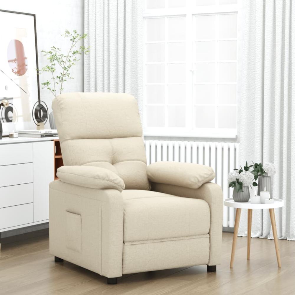 vidaXL Relaxsessel Creme Stoff 348284 Bild 1