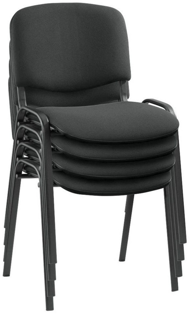 Nowy Styl Besucherstuhl 4 Besucherstühle ISO BLACK stapelbar schwarz/schwarz Bild 1
