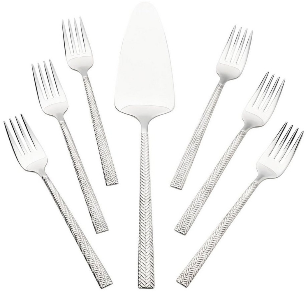 Asphald Besteck-Set Invicta Kuchen Set 7 teilig 18/10 Edelstahl Rostfrei Kuchengabel Tortenheber Hochwertig (7-tlg), 6 Personen, Edelstahl 18/10, Spülmaschinenfest und Rostfrei Bild 1