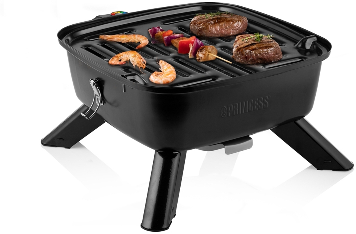 Hybrid Grill als Elektro- oder Holzkohlegrill, 37x37 cm, 2000Watt Bild 1