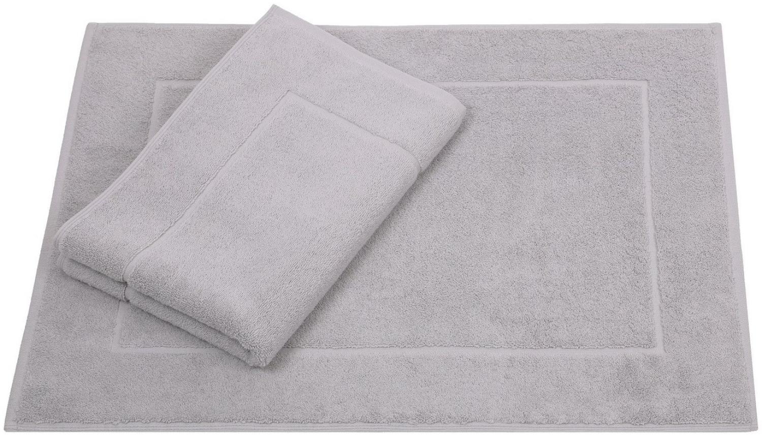 Betz Badematte 2er Set Badvorleger Premium Badematte Badteppich Größe 50x70 cm, beidseitig nutzbar, Baumwolle, Qualität 650g/m² Bild 1