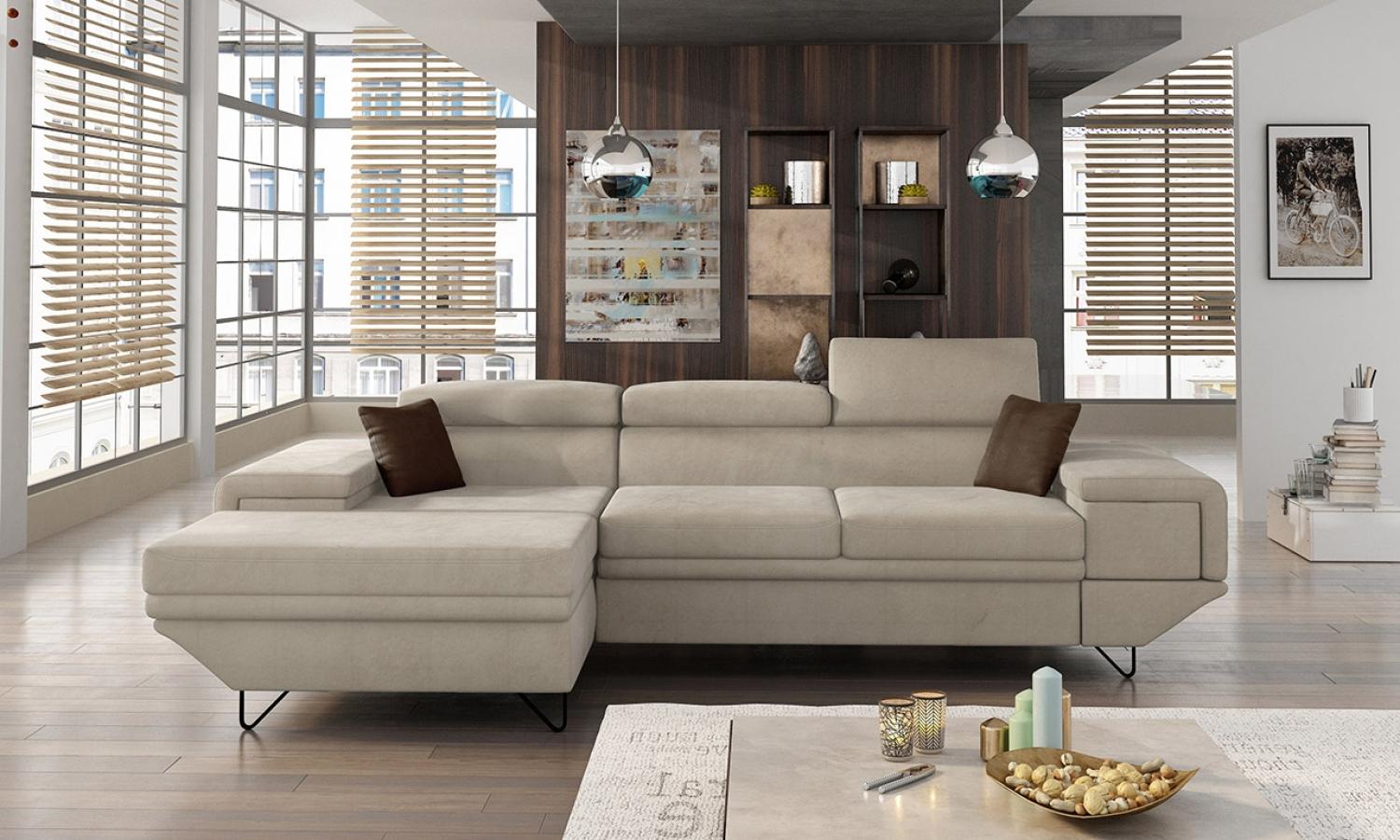 Ecksofa Benito, Seite: Links, Farbe: Fresh 1 + Fresh 1 + Fresh 4 Bild 1