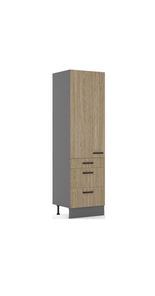 Küche SCANDI Hochschrank 60 cm Fischgrät Küchenzeile Küchenblock Einbauküche Bild 1