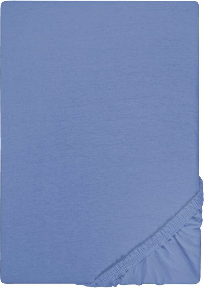 Castell Jersey-Stretch-Spannbetttuch, Ozeanblau, 1x 140x200 cm - 160x200 cm, 140x200 cm Bild 1