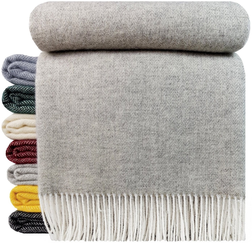 Wolldecke "TIROL A" 100 % Wolle, 140 x 200 cm in versch. Farben, STTS Bild 1