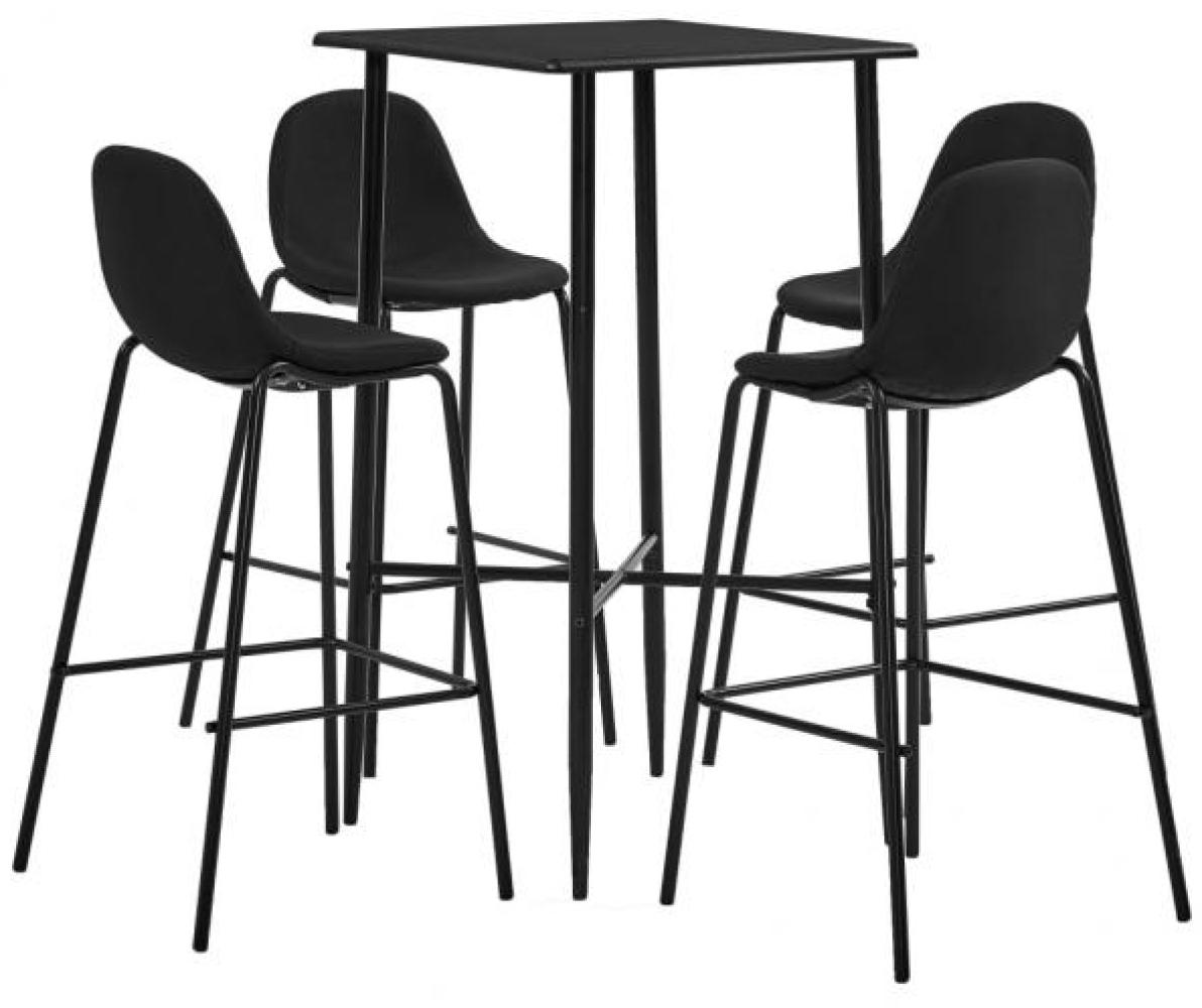 vidaXL 5-tlg. Bar-Set Stoff Schwarz 279966 Bild 1