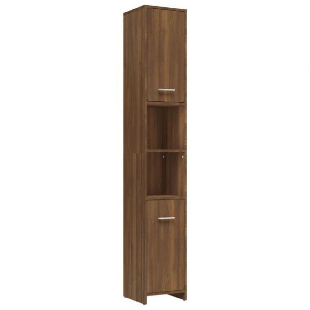 vidaXL Badezimmerschrank Braun Eichen-Optik 30x30x183,5 cm 815521 Bild 1