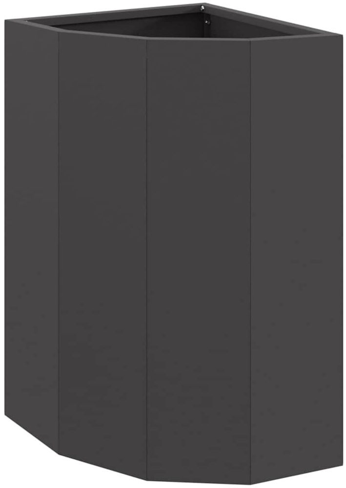 vidaXL Eckpflanzer Schwarz 30 x 30 x 50 cm Stahl 883675 Bild 1