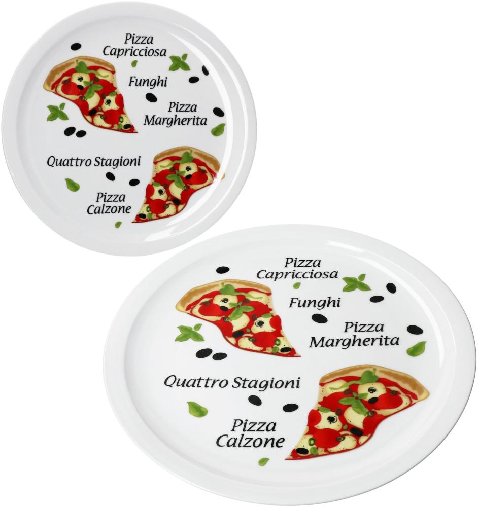 2er Set Variazione Pizzateller Ø30,5cm 2 Personen XL-Teller Pizza-Dekor Platte Bild 1