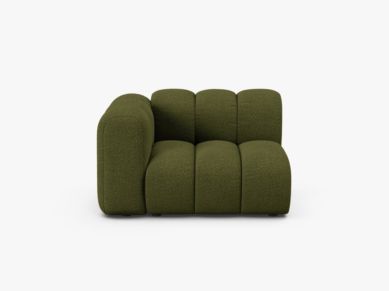 Micadoni Modul Lupine 1-Sitzer Links Boucle Baloo Dunkel-Olivgrün Bild 1