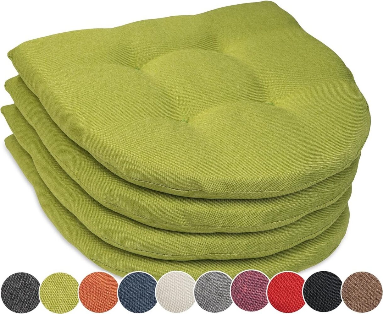 sunnypillow Stuhlkissen 4er Set Auflage 40x40 für Stühle, Bänke in Haus und Garten dick 5cm, Sitzkissen Sitzauflage Stuhlauflage Gartenkissen Esszimmerstuhl Bild 1