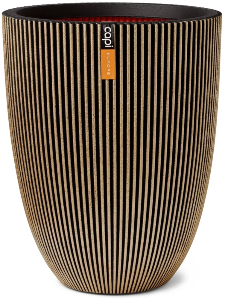 Capi Vase Groove Elegant 34x46 cm Schwarz und Golden 445494 Bild 1