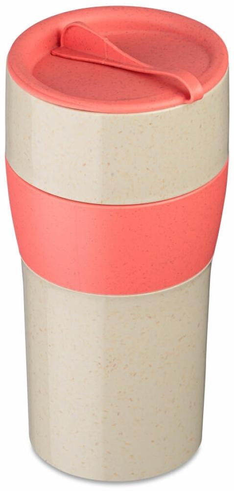 Koziol Thermobecher Aroma To Go XL, Isolierbecher, Biozirkulärer Kunststoff, Nature Desert Sand / Nature Coral, 700 ml, 7243273 Bild 1