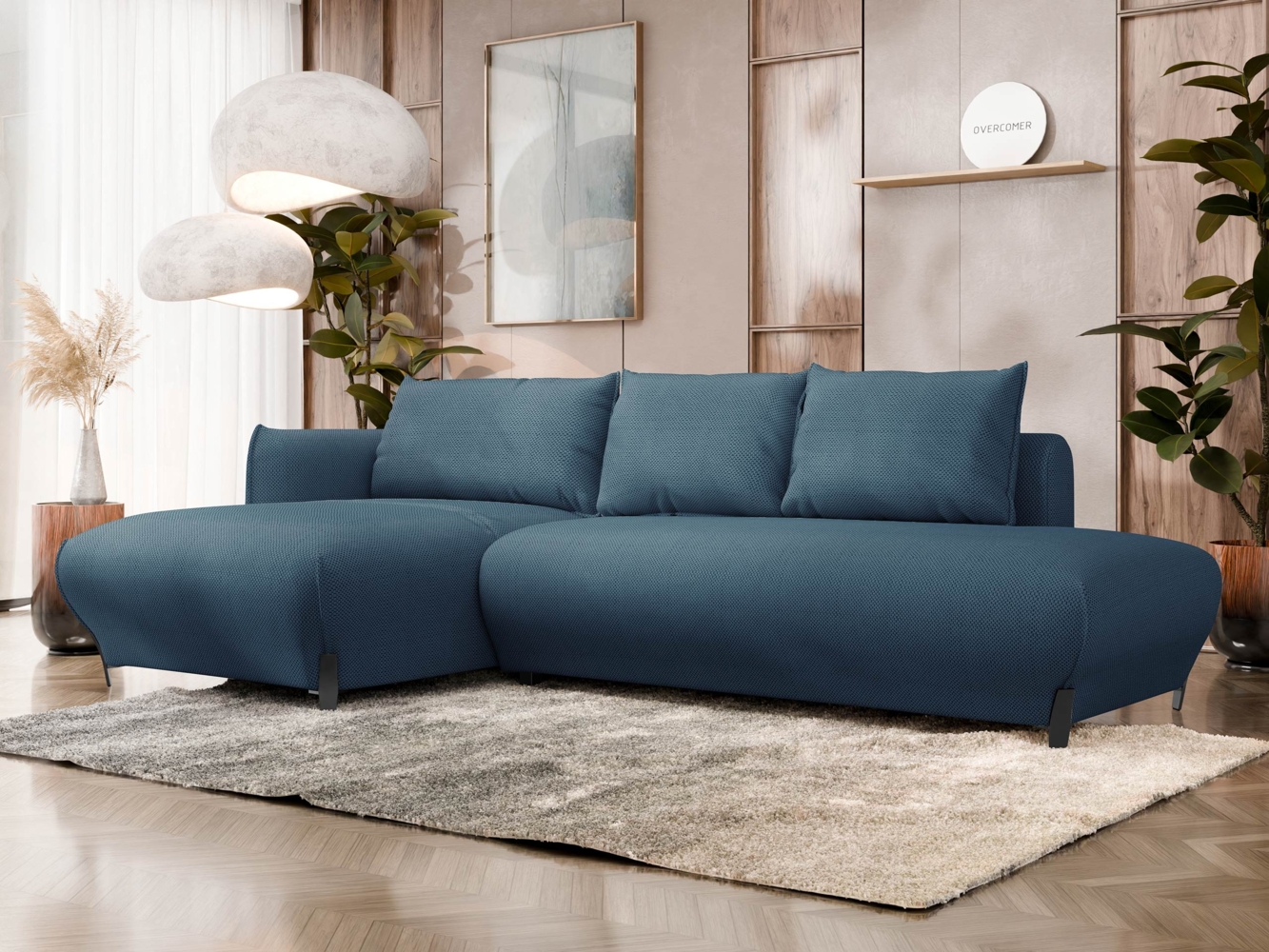 Ecksofa Fraski mit Bettkasten und Schlaffunktion (Farbe: Curio 78, Seite: Links LC-2R) Bild 1