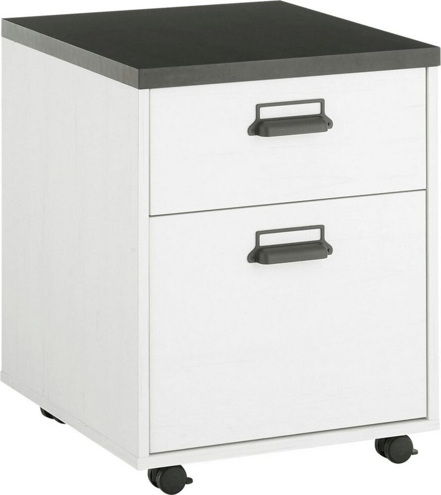 Home affaire Rollcontainer SHERWOOD, mit Apothekergriffen aus Metall, Breite 47 cm, Soft-Close-Funktion Bild 1