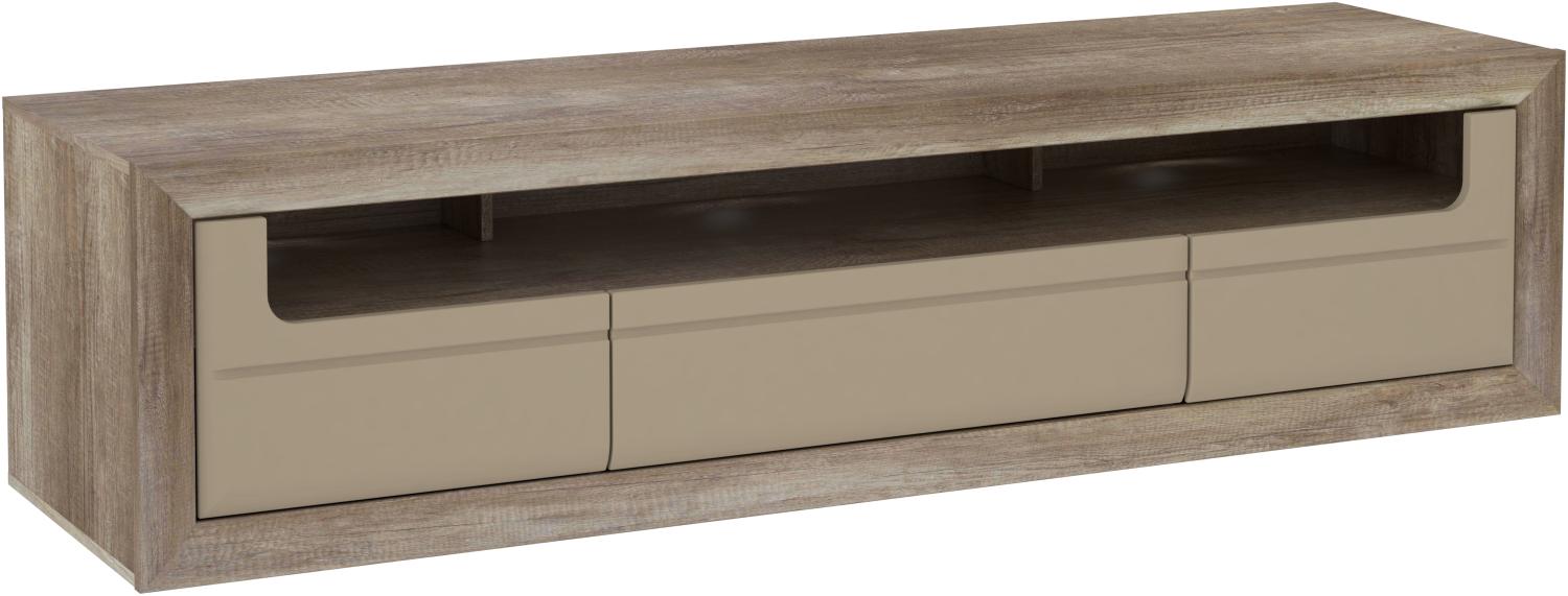 FORTE Tiziano TV-Unterschrank, Holzwerkstoff, Braun/Beige, 193,8 x 49,7 x 52,1 cm Bild 1