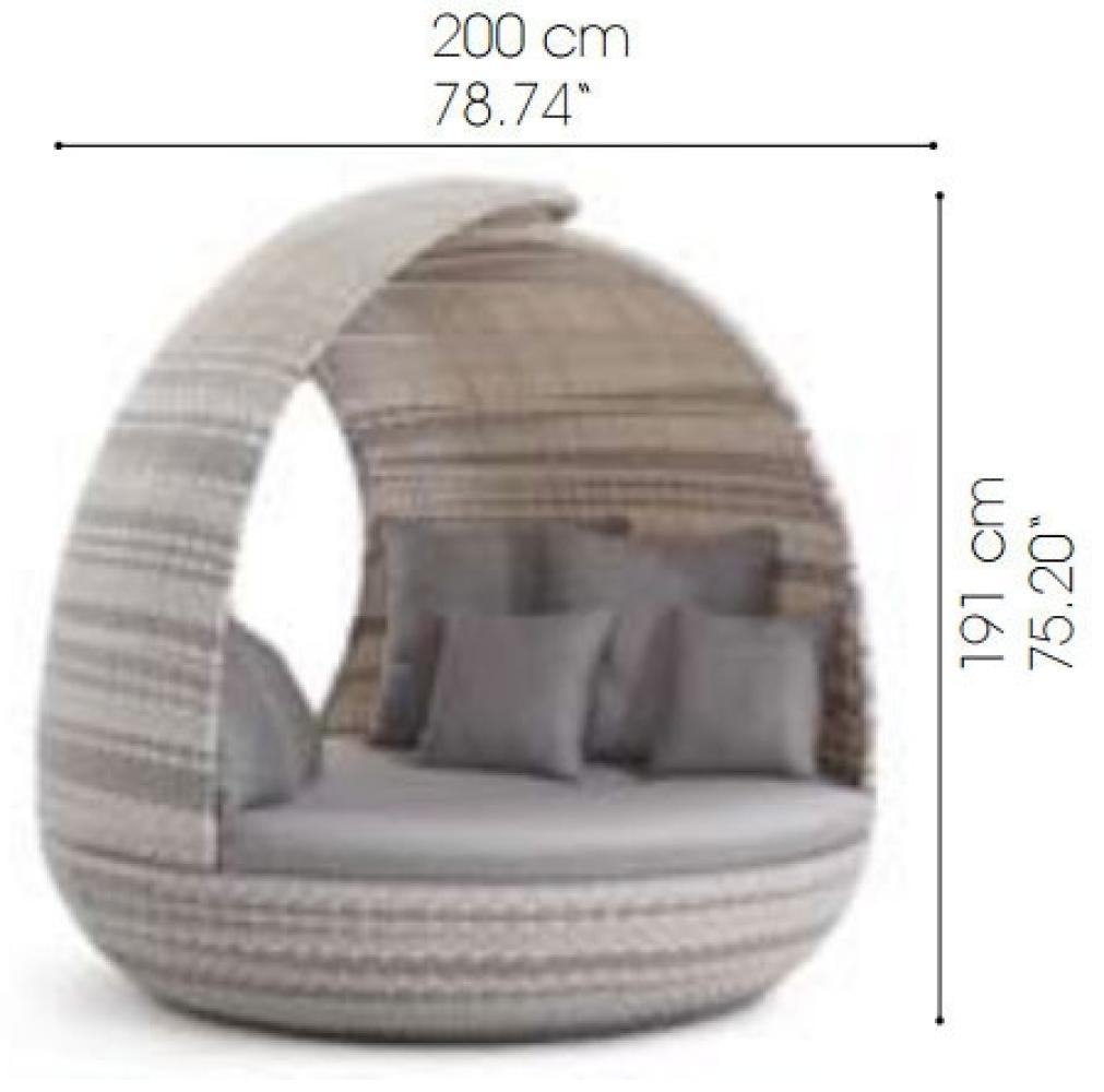 Liegeinsel Piccadilly Lounge White Wash Duo Weaving mit 360°-Drehtechnik Bild 1