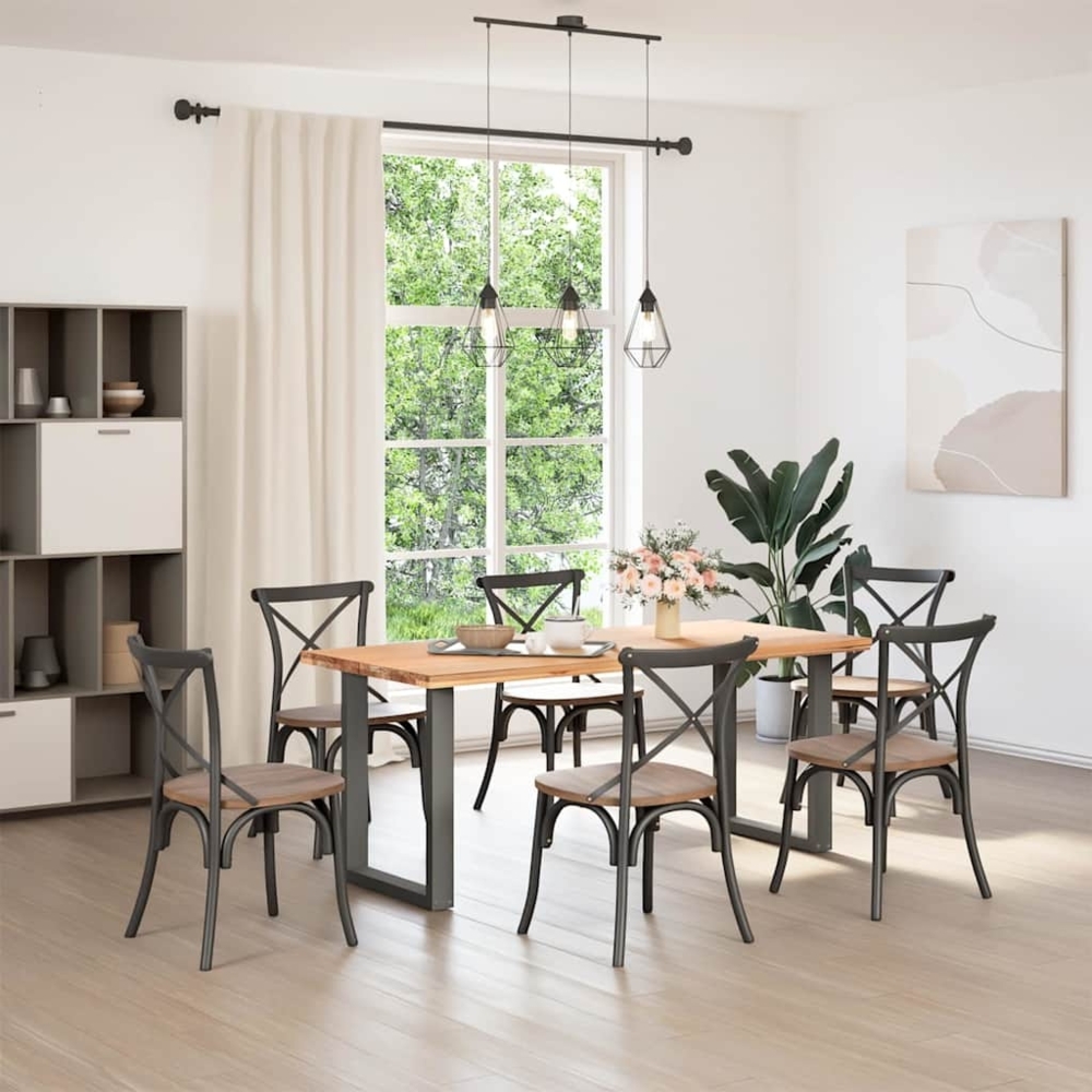 vidaXL Esstischbeine U-Form 2 Stk. Anthrazit 70x(72-73) cm Stahl 4013186 Bild 1