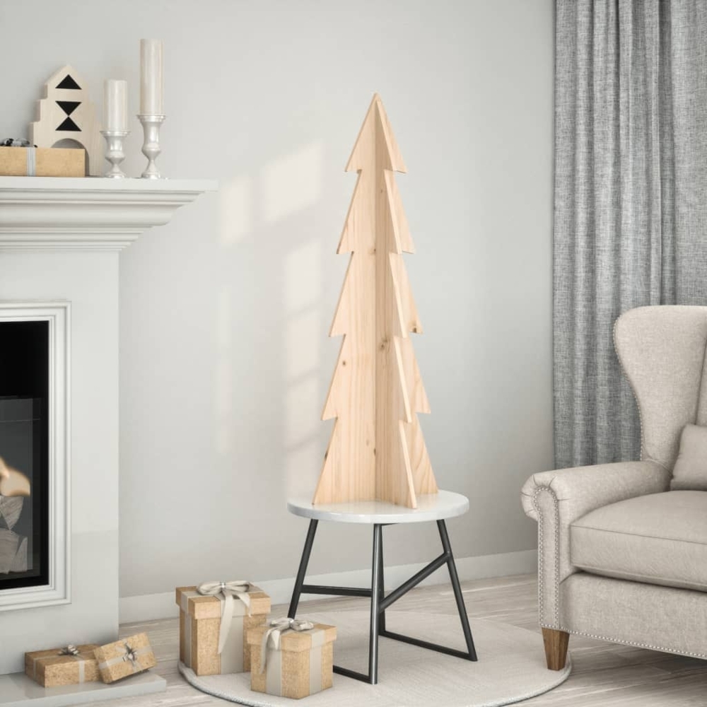 vidaXL Weihnachtsbaum zum Schmücken 112 cm Massivholz Kiefer 858171 Bild 1