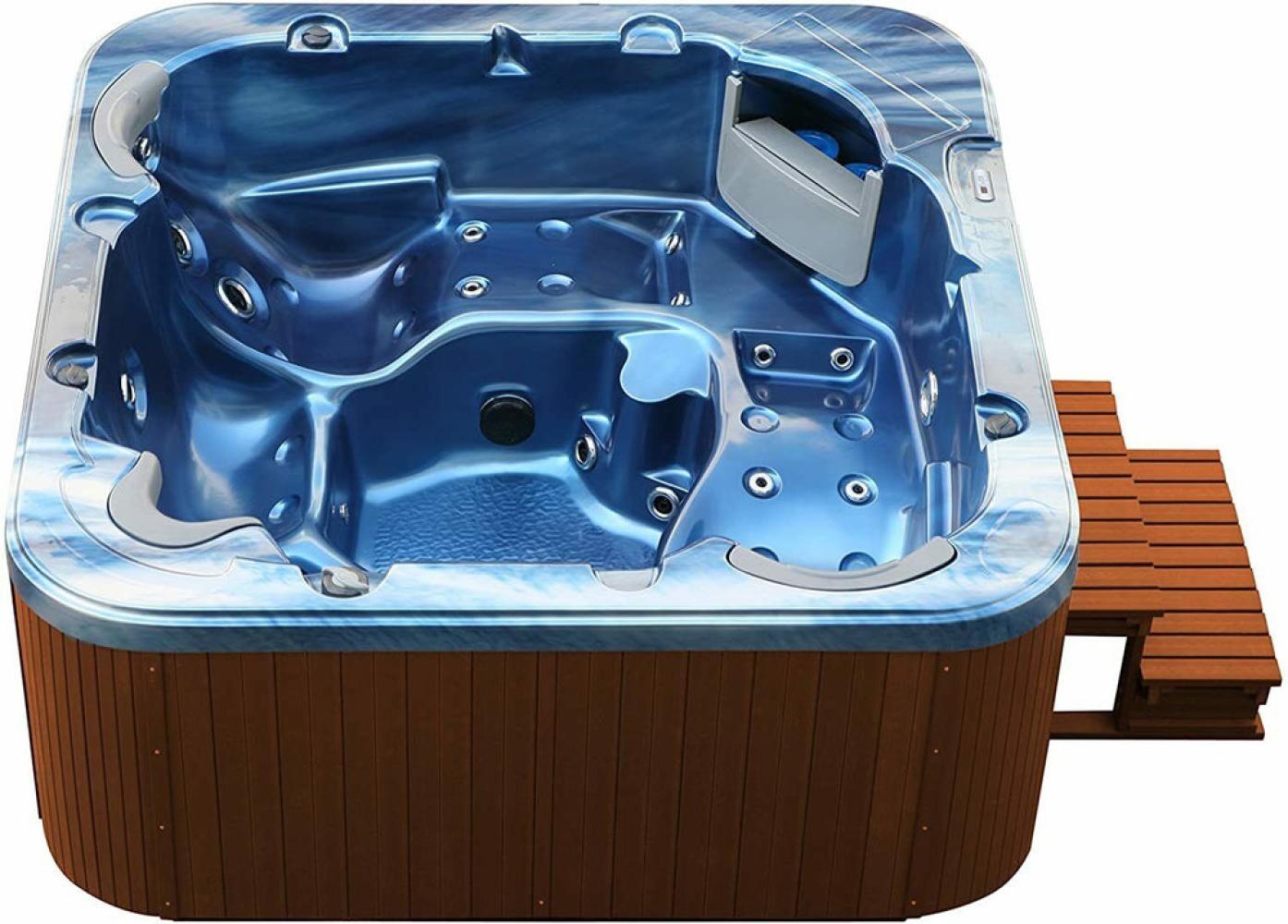 XXL Luxus SPA-LED Whirlpool SET 215x215 Farblicht Outdoor-Indoor Pool 5 Pers. V8 Bild 1