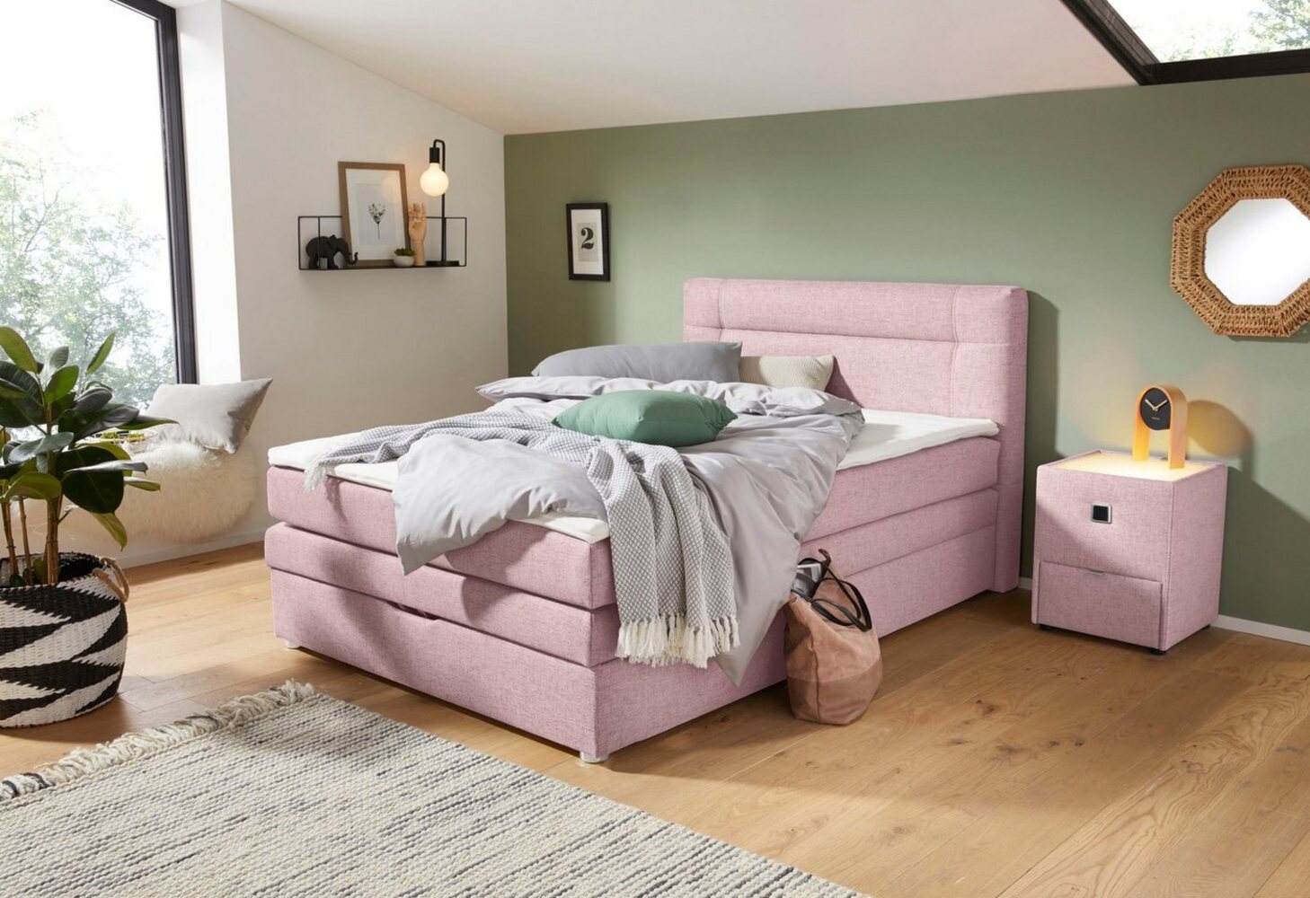 Jockenhöfer Gruppe Boxspringbett Carmen, mit Bettkasten und Topper, erhältlich in 120 & 140cm Breite Bild 1