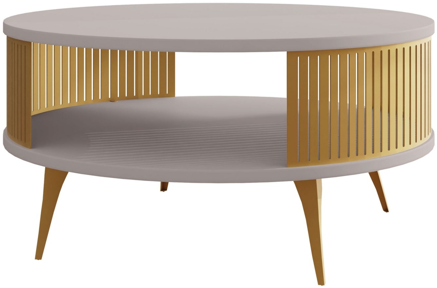 Couchtisch Rajkon Gold, Beine und Seiten aus Stahl (Farbe: Gold / Cashmere) Bild 1
