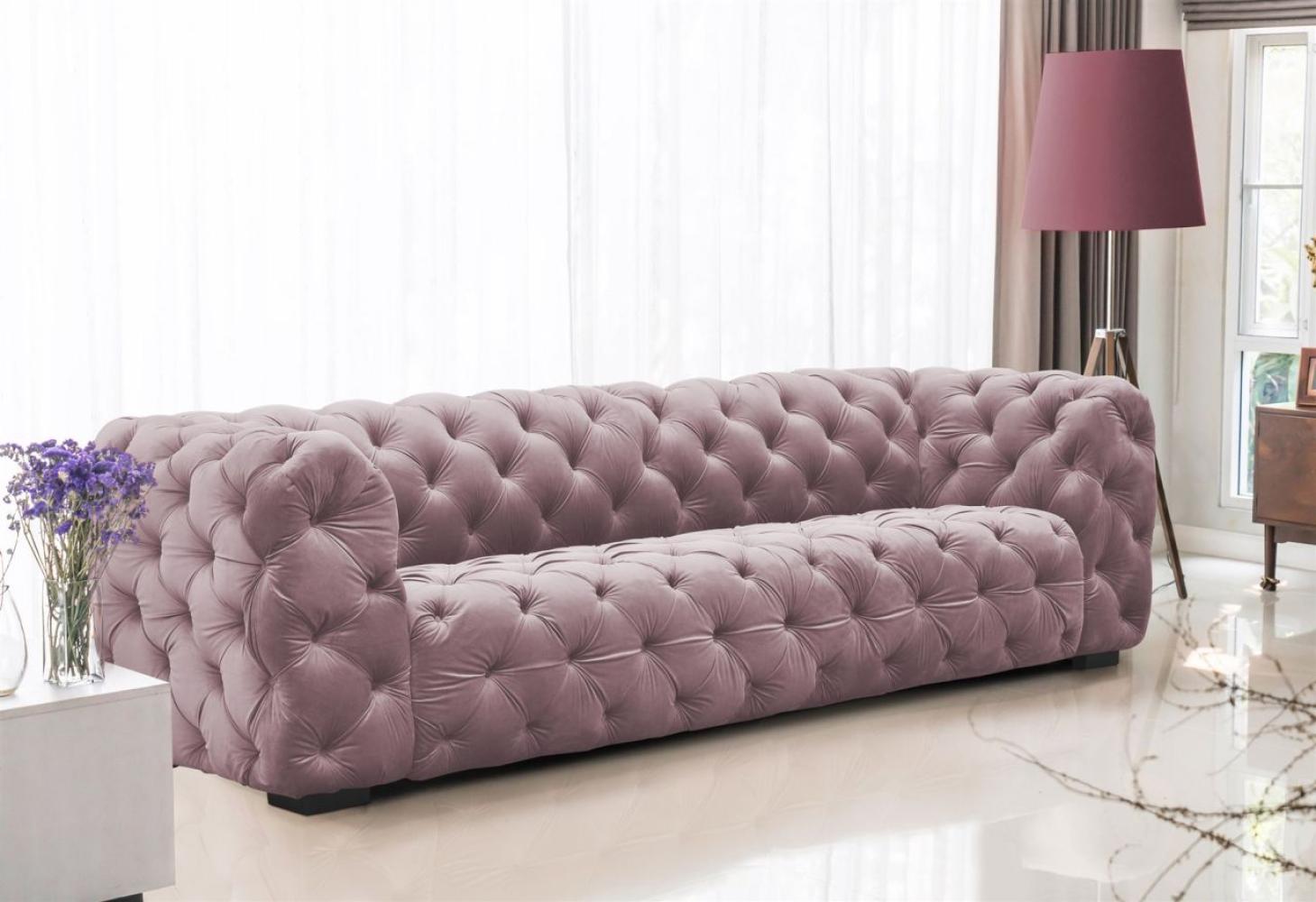 Sofa Designersofa NATALIE 4-Sitzer in Stoff Riviera Rose Bild 1