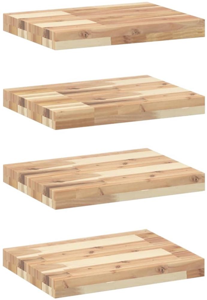 vidaXL Schweberegale 4 Stk. 60x30x4 cm Massivholz Akazie Unbehandelt 3279450 Bild 1