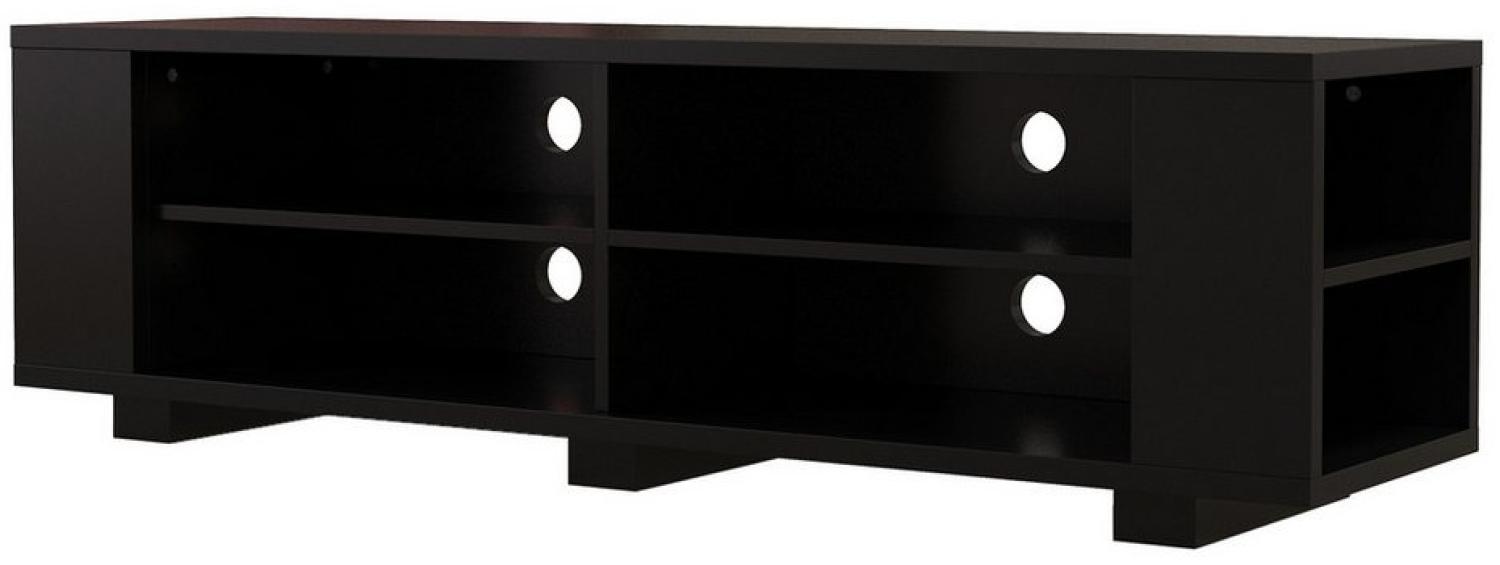 COSTWAY TV-Schrank mit 8 offenen Fächern, verstellbaren Regalen, Holz, 150cm Bild 1