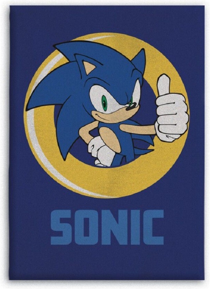 Sonic fleecedecke Kuscheldecke 140x100 cm Flauschige Decke für Kinder Bild 1