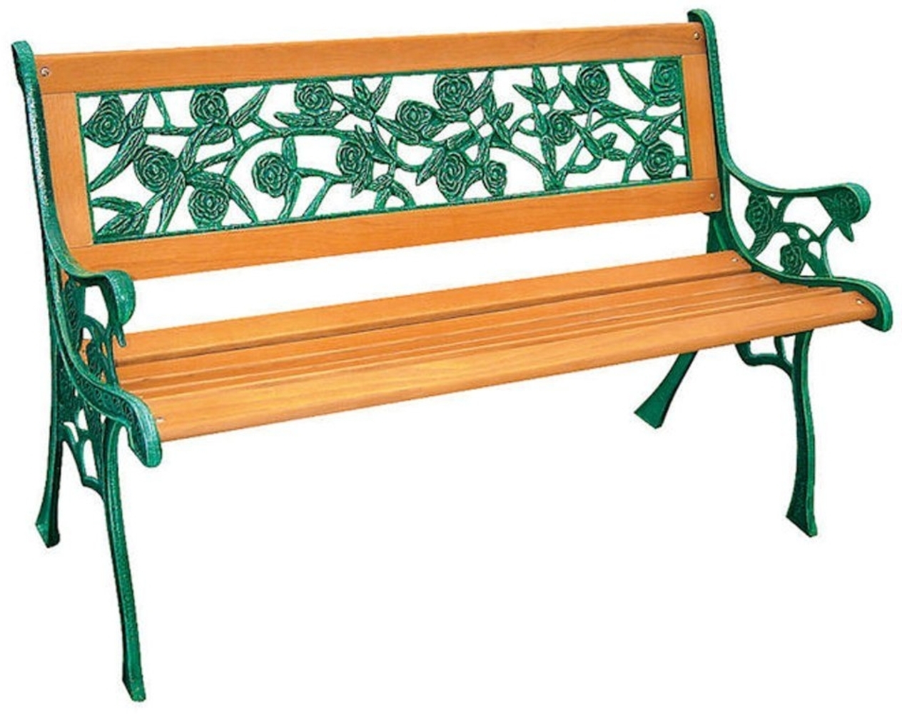 Spetebo Gartenbank Gusseisene Gartenbank - Rosen (Stück, 1-St, Sitzbank), Gusseiserne Gartenbank Bild 1
