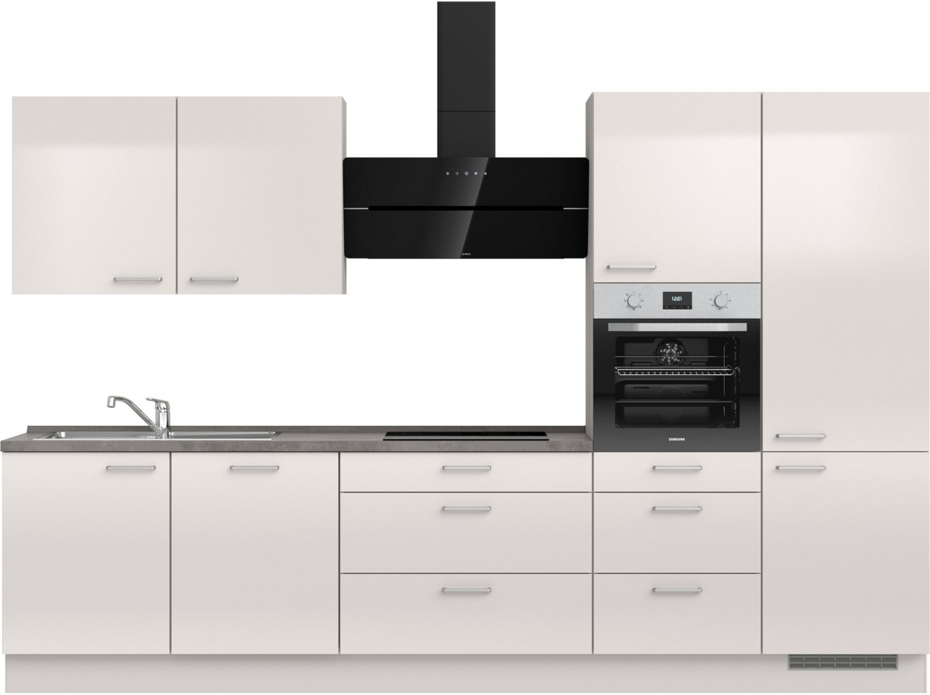nobilia® Küchenzeile "Flash premium", vormontiert, Ausrichtung wählbar, Breite 330 cm, ohne E-Geräte Bild 1