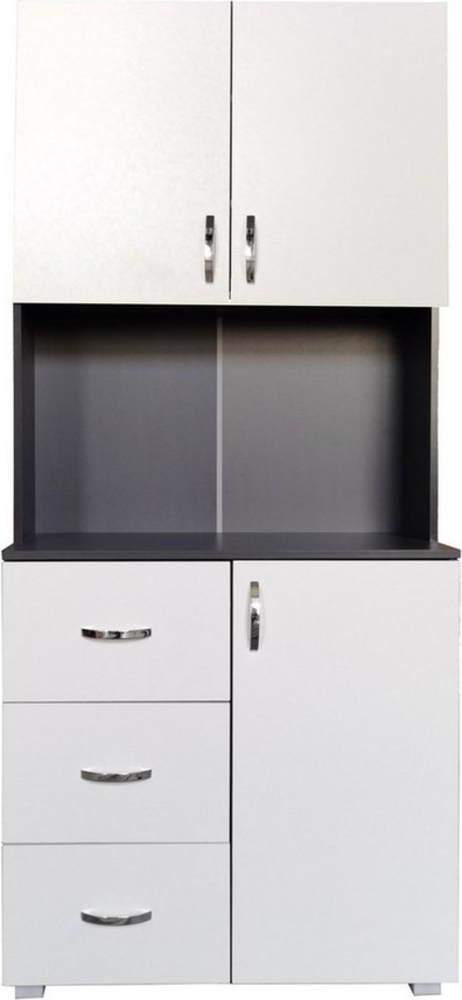 HTI-Living Hochschrank Küchenschrank Weiß/Grau Blanca (Stück, 1-St, 1x Schrank Blanca, ohne Dekoration) Küchenbuffet Hochschrank Bild 1