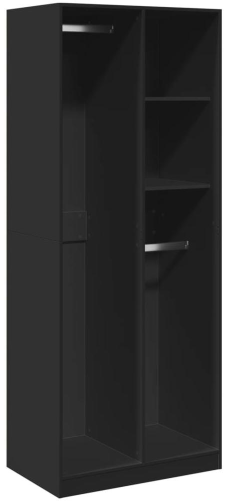 vidaXL Kleiderschrank Schwarz 80x50x200 cm Holzwerkstoff 3307757 Bild 1