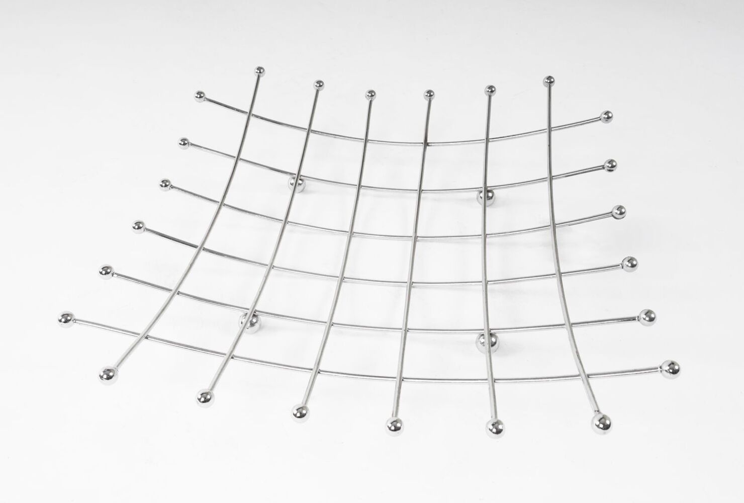 Metall Obstschale verchromt Obstkorb Dekoschale Brotkorb Metallschale 27,5cm Bild 1