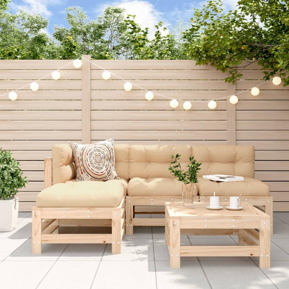 vidaXL 5-tlg. Garten-Lounge-Set Massivholz Kiefer Bild 1