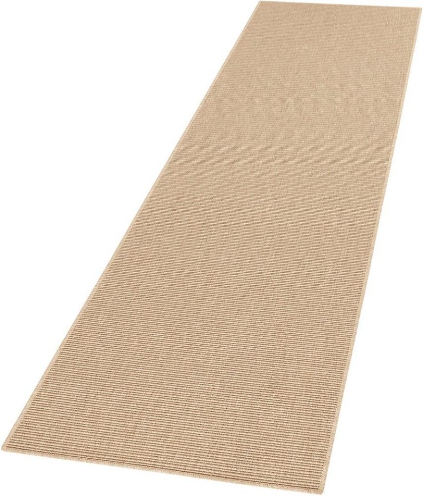 Flachgewebe Läufer Nature Naturbeige in Sisaloptik - 80x450x0,5cm Bild 1