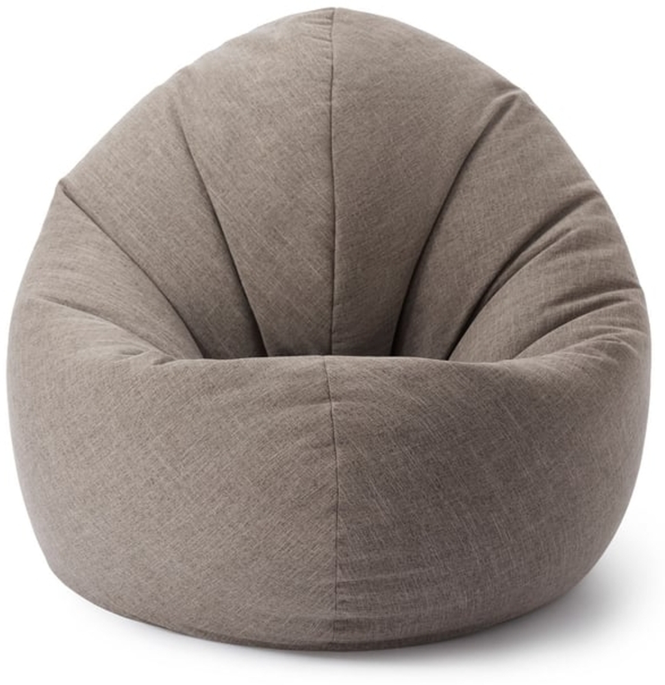 Lumaland 'Interior Line' 2-in-1 Sitzsack, Runder Komfort für drinnen, 300l, 120 x 80 x 75 cm, Hellgrau Bild 1