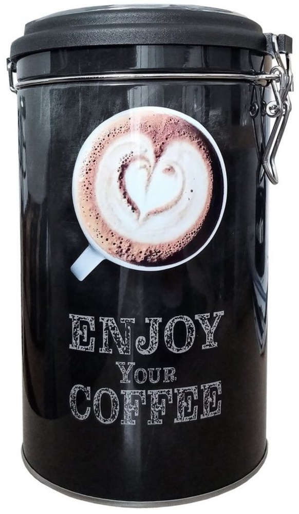 Kesper Kaffeedose KAFFEEDOSE aus Metall Ø11cm mit Sichtfenster luftdicht Matalldose 28, Blechdose Teedose Dose Kaffee Vorratsdose Aromadose Bild 1