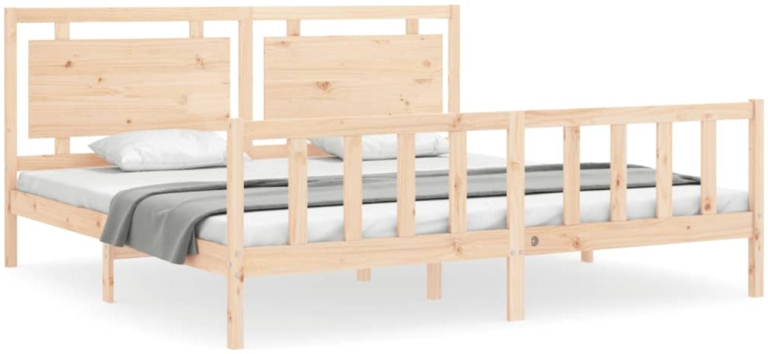 vidaXL Massivholzbett ohne Matratze 200x200 cm Kiefer 3192186 Bild 1